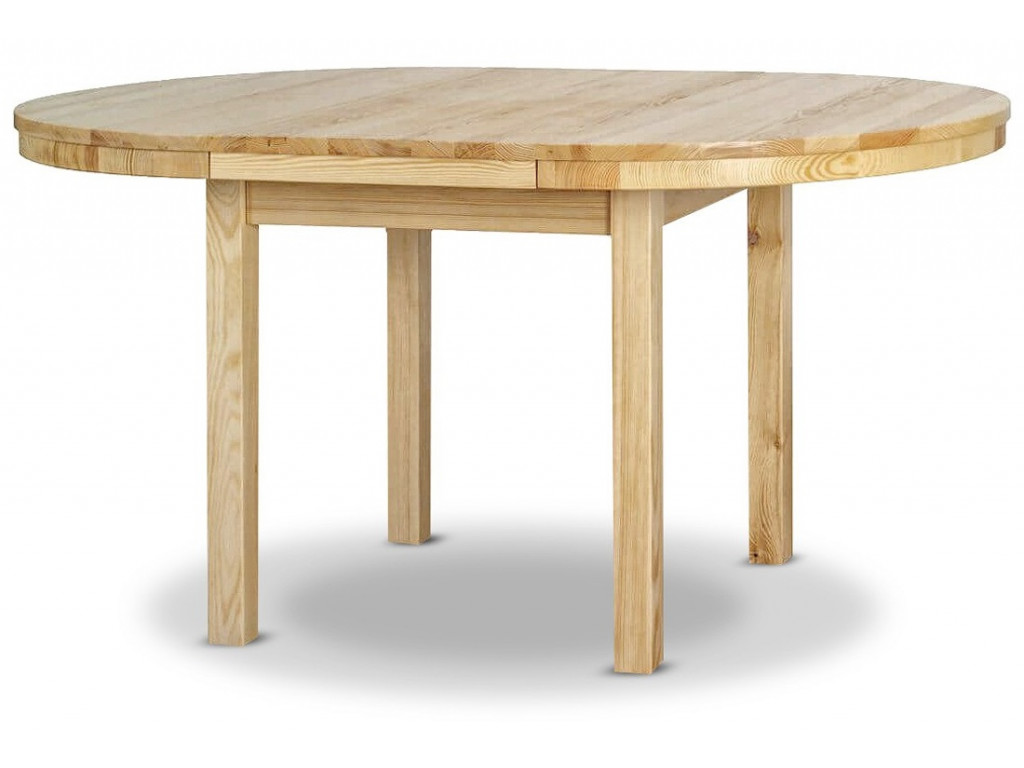 Rozkladací okrúhly stôl z masívu Modern - drevko.sk