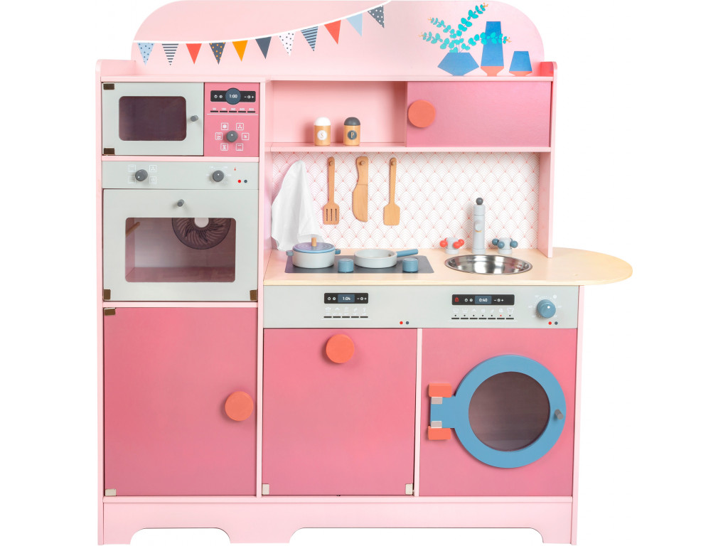 Drevená kuchynka pre deti Gourmet Pink