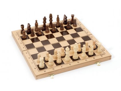 Šachy Jeujura v drevenej skladacej škatuli
