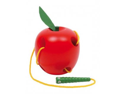 Drevená hra - jablko na prevliekanie