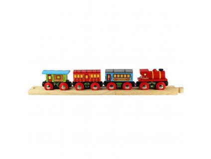 Osobný vlak + 3 koľajnice Bigjigs Rail