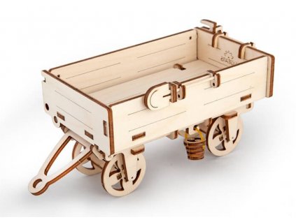 Ugears 3D drevené mechanické puzzle Vlečka traktora