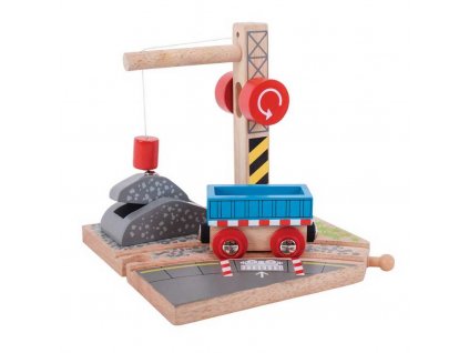 Železničný žeriav so štrkom Bigjigs Rail