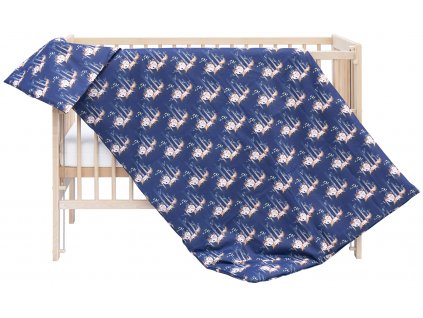 Detské obliečky Líška - modrá, 90 x 120 cm