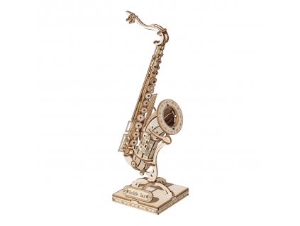 RoboTime drevená 3D skladačka - saxofón
