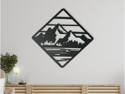 Vyrezávaný moderný obraz Hory