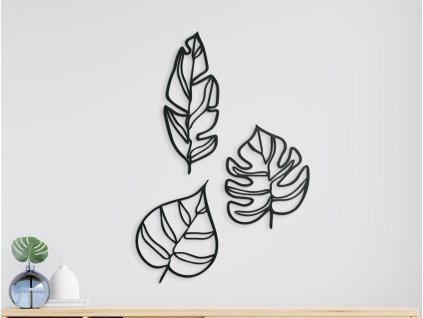 3D nálepka na stenu Listy