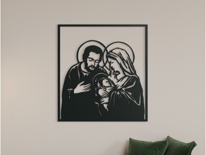 Vyrezávaný obraz Svätá rodina