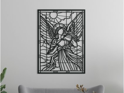 Drevený obraz Anjel s husľami