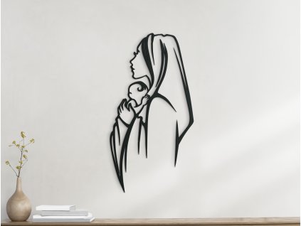 Moderná nálepka Mária s Ježiškom