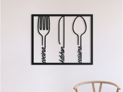 Drevený obraz do kuchyne a jedálne Príbor