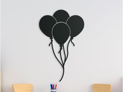 Drevená nálepka do detskej izby Balóny