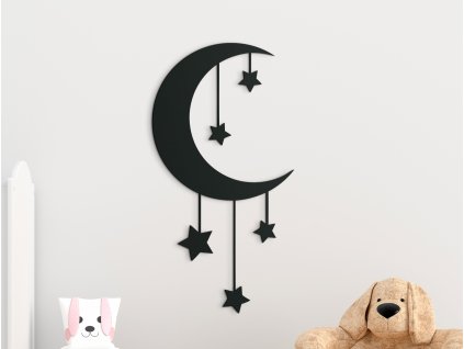 Detská nálepka na stenu Mesiac a hviezdy