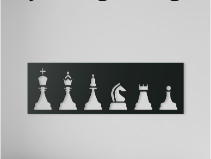 Drevený obraz na stenu Šachy