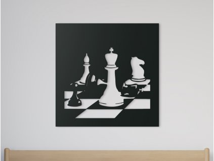 Drevený obraz Šach-mat