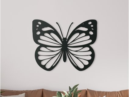 Drevená nálepka na stenu Motýlik