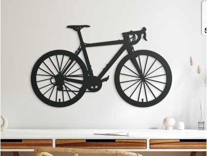 Drevená nálepka na stenu Bicykel