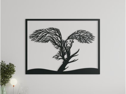 3D obraz na stenu Orol a strom