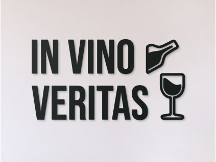 Drevená dekorácia In vino veritas