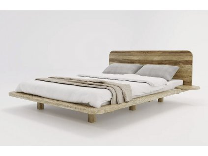 Drevená posteľ Japandic dub - retro