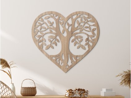 Drevená dekorácia Strom života Láska