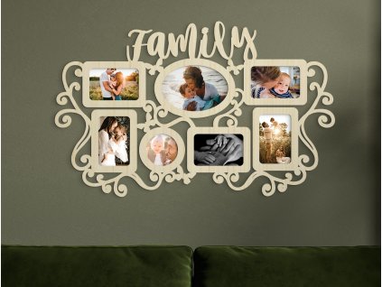 Rodinný fotorámik na viac fotiek Family