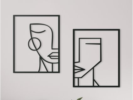AKCIA - 2-dielny kubistický obraz Ženy (90,5 x 133 cm) Dub Jasný