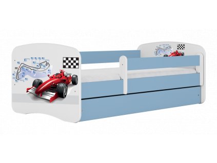 postel modrá s formuľou