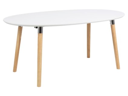 Rozkladací jedálenský stôl Belina 170/270 - biela / prírodná