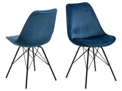 2x Jedálenská stolička Eris - modrá / čierna