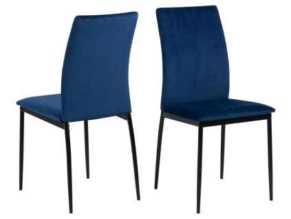 4x Jedálenská stolička Demina - tmavomodrá / čierna