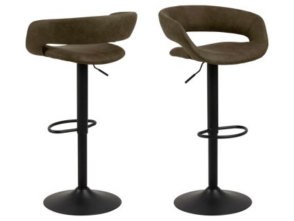 2x Barová stolička Grace - zelená / čierna