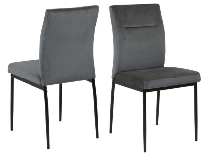 2x Jedálenská stolička Demi - tmavosivá / čierna
