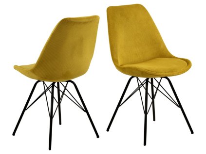 2x Jedálenská stolička Eris - žltá / čierna