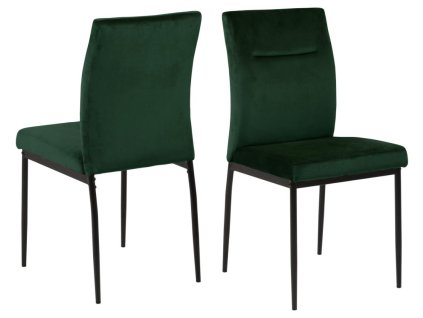 2x Jedálenská stolička Demi - tmavozelená / čierna