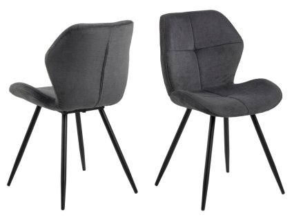 2x Jedálenská stolička Petri - antracit / čierna