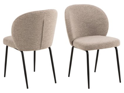 2x Jedálenská stolička Patricia - béžová / čierna