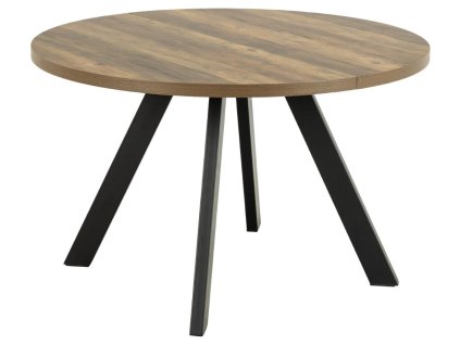 Okrúhly rozkladací jedálenský stôl Zalida 120/210 - dub / čierna