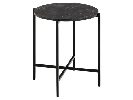 Okrúhly príručný stolík Lamoine - čierna