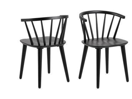 2x Jedálenská stolička Ida - čierna