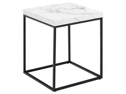 Konferenčný stolík Barossa 40 - biely mramor / čierna