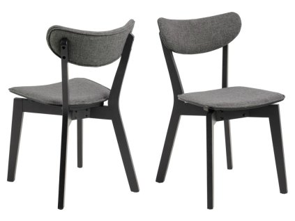2x Jedálenská stolička Roxby - sivá / čierna