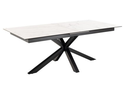 Rozkladací jedálenský stôl Heaven 200/240 - biely mramor / čierna