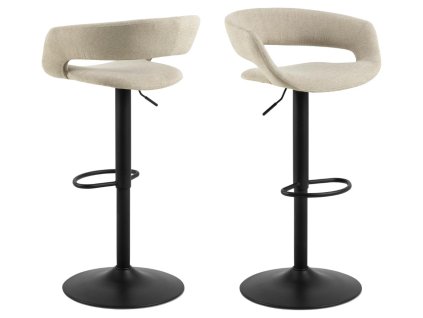 2x Barová stolička Grace - hnedá / čierna