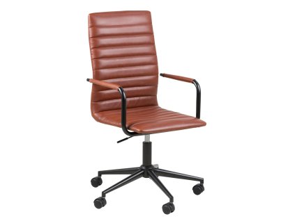 Kancelárska stolička Winslow - hnedá ekokoža / čierna
