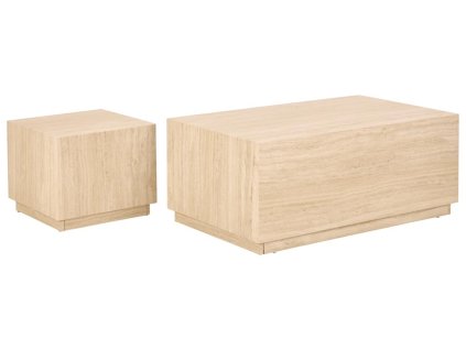 Set konferenčných stolíkov Dice (2 ks) - béžový mramor