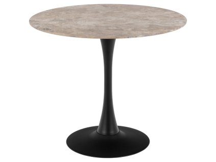 Okrúhly jedálenský stôl Malten - hnedá / čierna