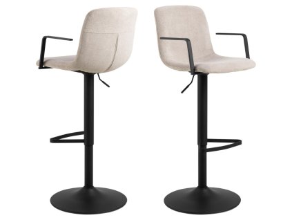 2x Barová stolička Pablo - béžová / čierna