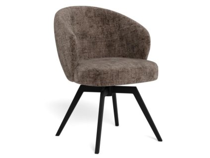 Jedálenské kreslo Darlene - hnedá (Juto) / čierna