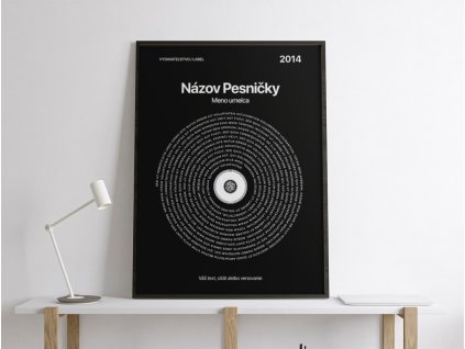 Obraz s textom obľúbenej piesne